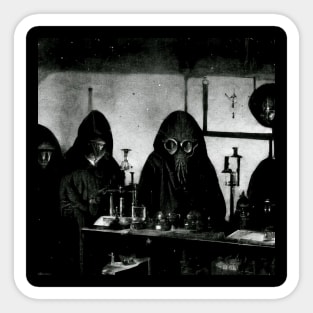 Eldritch Cult Members In The Lab Sticker